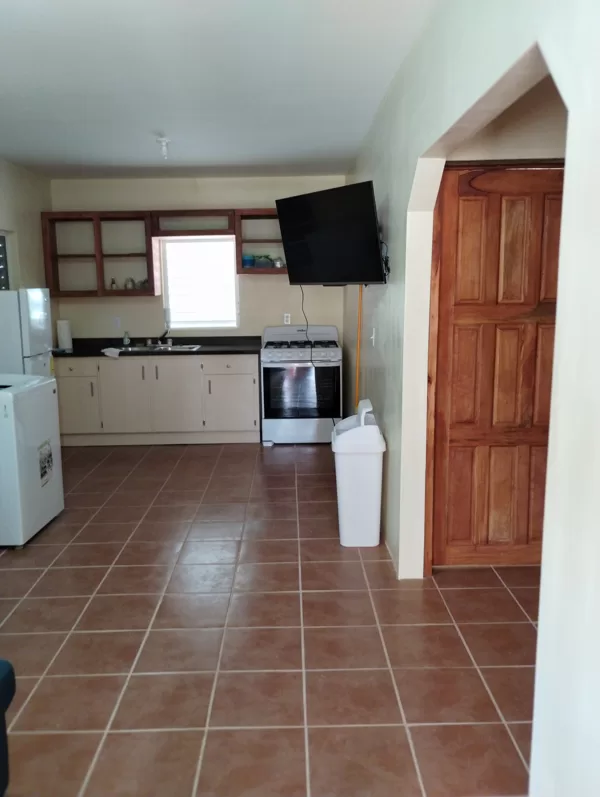 The empty shelves should tell you this is not where we cook. 