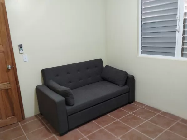 sofa bed; can sleep 2 adults if you really like each other